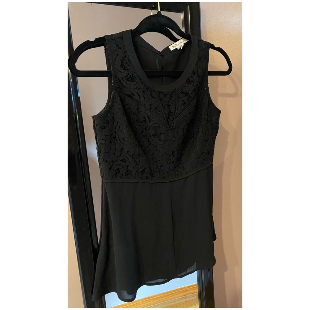 Black lace overlay top